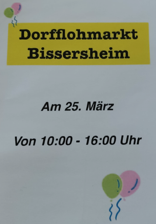 Dorfflohmarkt Bissersheim am 25.03.2023